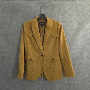 Banana Republic Womens Blazer Jacket Sz 2 Brown Career Office Classic One Button